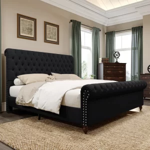 chesterfield upholstered bed for sale