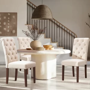 Gerrilyn Tufted Dining Chairs (Set of 6) by Eric Woodworks