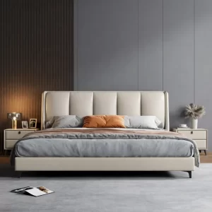 genuine leather upholstered bed for you